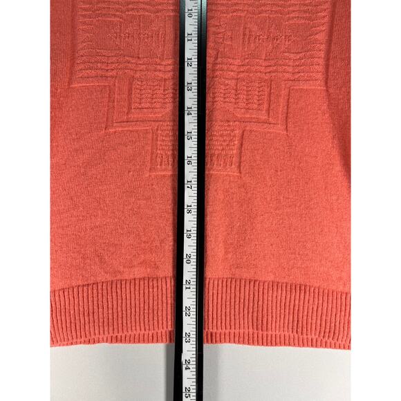 Pendleton Woman's Pink Salmon 100% Soft Cashmere knit Pullover Sweater Size: M - Picture 3 of 10